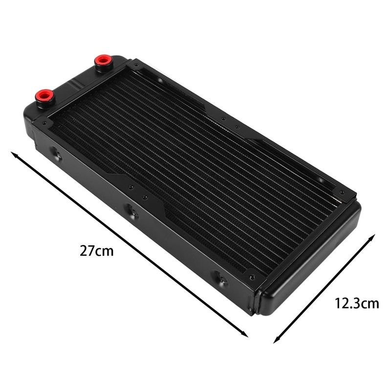 Nicear Water Cooling Radiator, 18 Tube Thread Aluminum Water Cooling