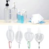 Msiud Travel Bottle Key Ring, Portable, Transparent Empty Plastic Bottle,