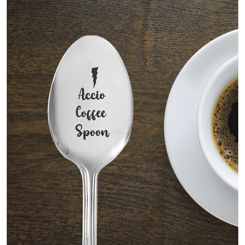 Accio Coffee Cuchara grabada | Regalo para amantes del té