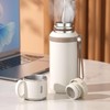 600ml Vacuum Flask, Portable Coffee Cup with Lid, Double Function