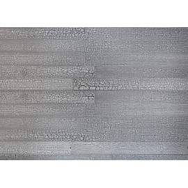 Easy Peel & Stick DIY Real Distressed Wood Wall Plank or Panel - 12 Pieces - 19.50 SF - Large 5" x 46.5" (WP-031C Flaky Grey)