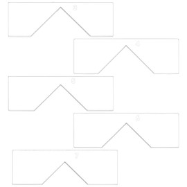 BENECREAT 10 Pieces Acrylic Corner Miter Tool, 3/4/5/6/7mm Transparent Corner Cutting Tool for Binding Books, Corner Cutter Set for Making Albums, Bookbinding