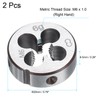 sourcing map 2pcs Round Threading Die M6 x 1.0 Metric
