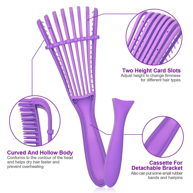 TOPOST Cepillo para Cabello Rizado, Peine Desenredar Rizos el Tangle