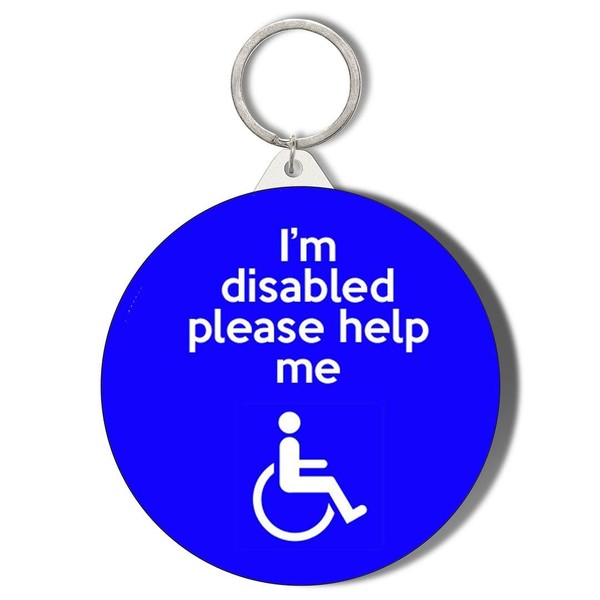 Gift Insanity I'M DISABLED PLEASE HELP ME BLUE WHEELCHAIR SHORT