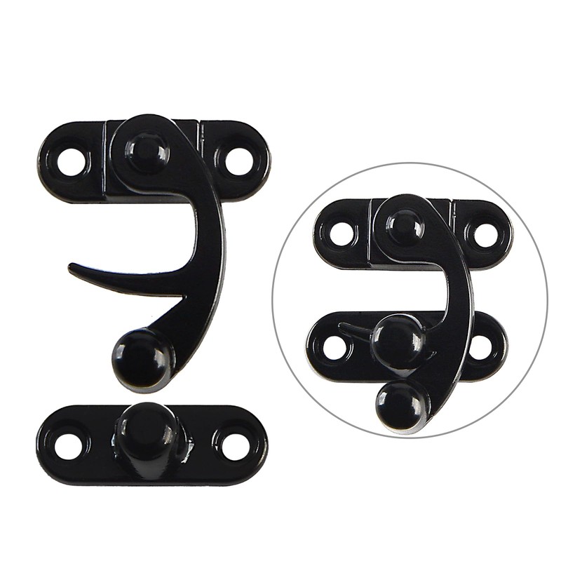 Begino 2Pack Antique Hook Hasp Latch Right Latch Hook Hasp