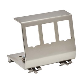 Tripp Lite 3-Port Metal DIN-Rail Mounting Module for Snap-in Keystone Jacks, Attaches to Standard 35 Millimeter (mm) DIN Rail with no Tools, TAA Compliant, Manufacturer's Warranty (N063-003)