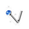 FIFTH CUE Solid Grade 23 Titanium Press Fit Cubic Zirconia