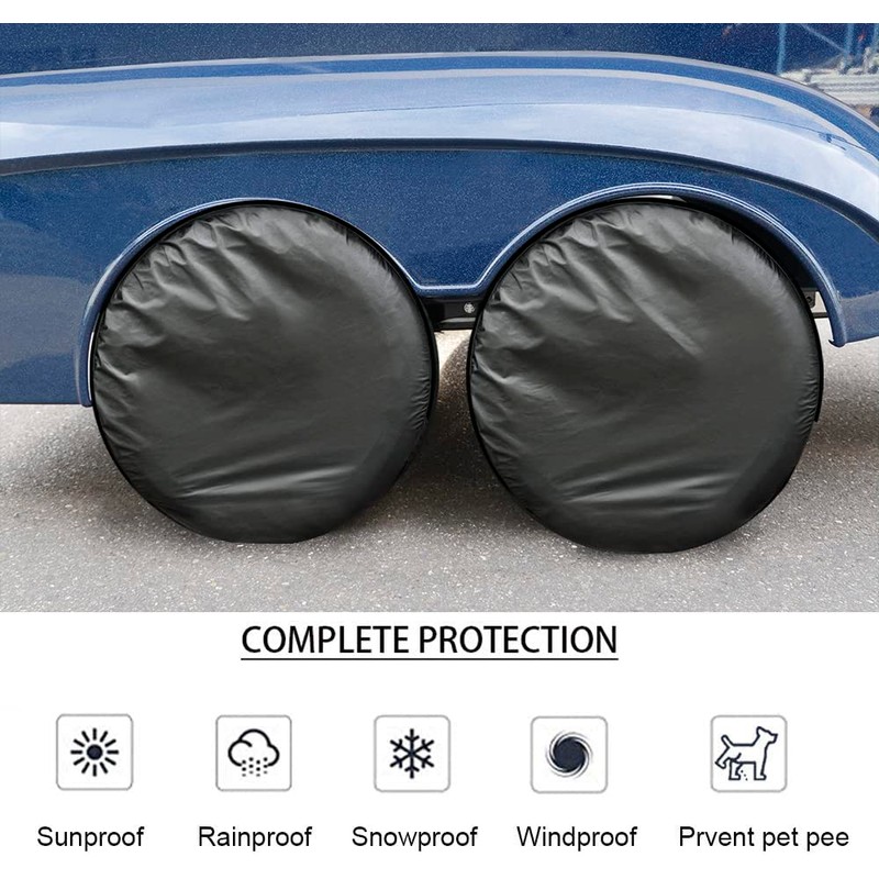 Kayme Rv Tire Covers 4 Pack, Travel Trailer Camper Truck