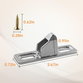 Sliding Glass Door Lock Latch Compatible with Prime-Line E 2040 Chrome Plated Diecast, Sliding Door Latch Replacement (Single Pack)