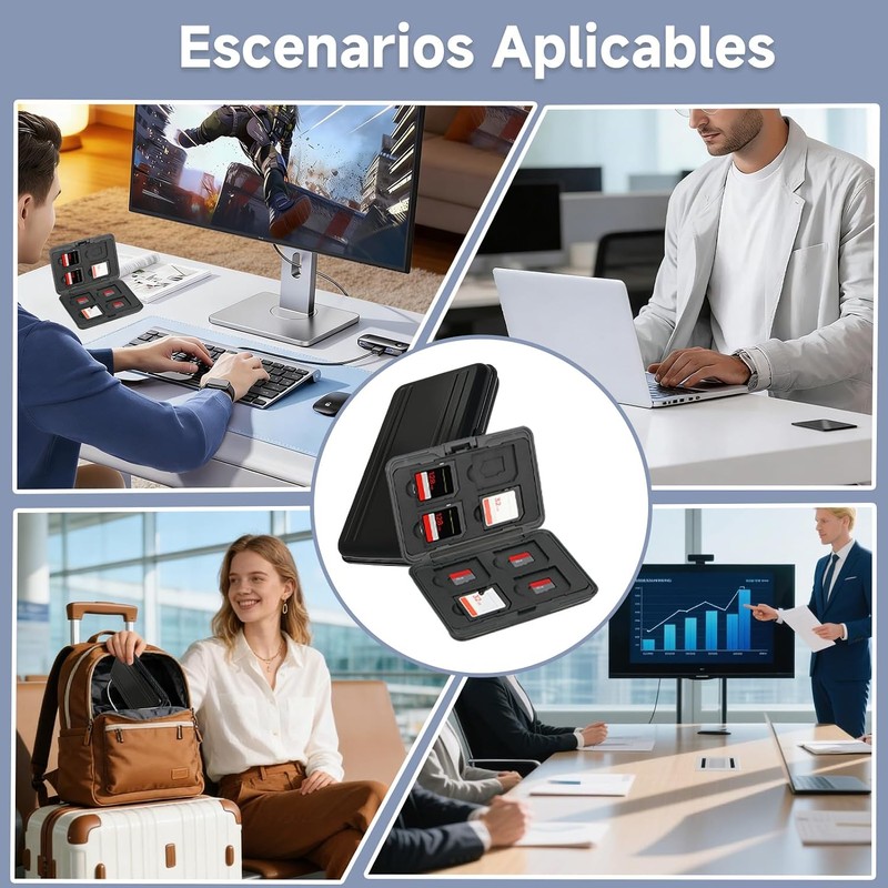 Estuche De 16 Ranuras para Tarjetas SD, para Tarjetas SD