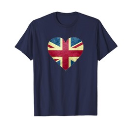 Union Jack Heart Flag Tshirt Gift T-Shirt