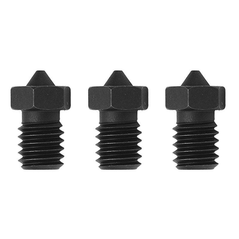 3 Pcs 3D Printer Nozzle 0.4mm M6x12.5mm High Temperature Resistance