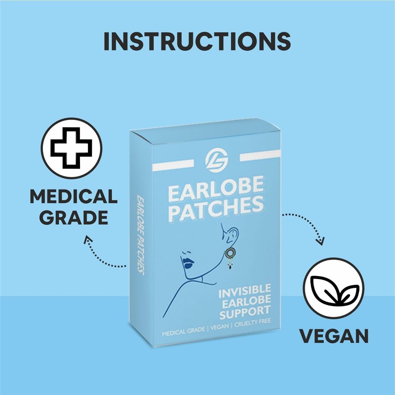 Ear Lobe Support Patch Pack of 60/6 sheet for Heavy