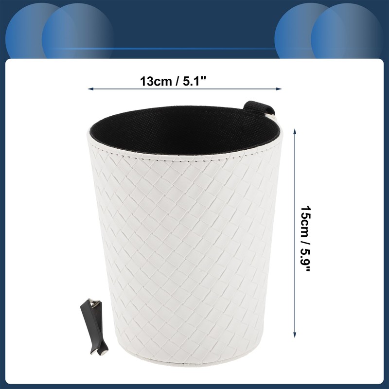 INFINAUTO Car Trash Can Front Rear Seats 5.1" Width 5.9"