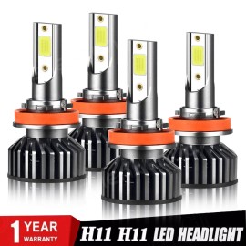 SHENKENUO LED Headflight For Can-Am Defender HD5 HD8 HD10 Combo Bulbs Light Kit 4X H11