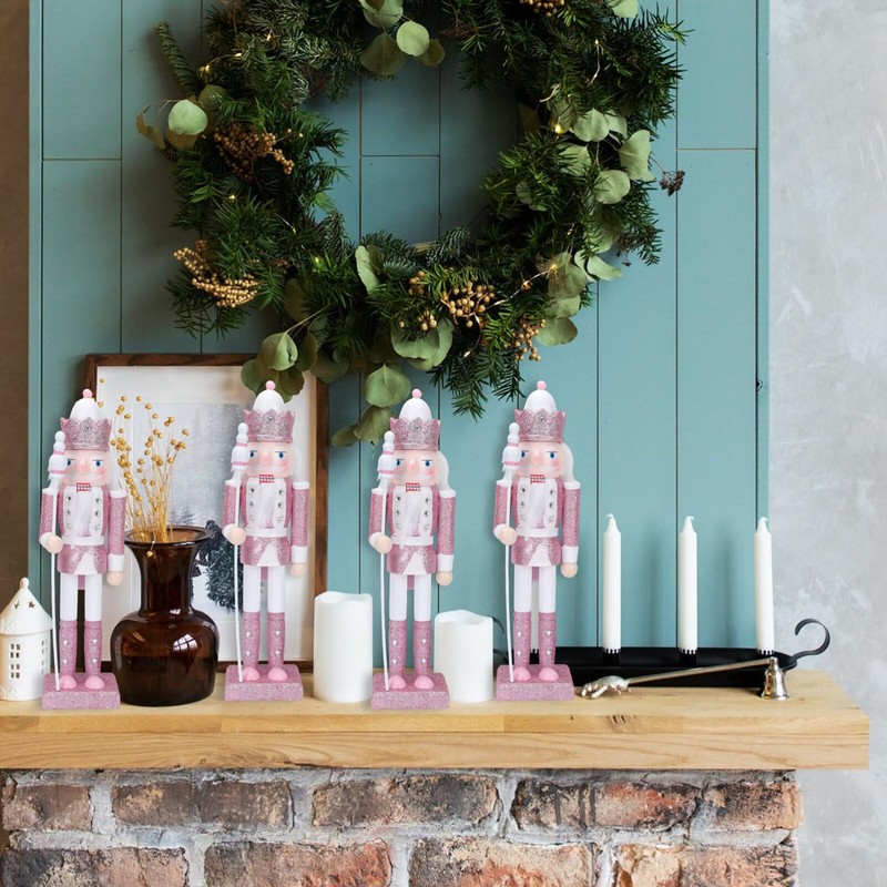 VALICLUD Nutcracker Numbers Wooden Dolls Decor Nutcracker Christmas Decorations for