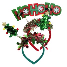 SAFIGLE 2pcs Christmas Headbands Soft Comfortable Party Hairbands Festive Xmas Headdress for Holiday Celebrations and Special Occasions