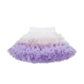 Silkglory Falda Tutú de Tul en Capas para Niña,Ideal para Ballet Fiesta Disfraz de Halloween Morado Degradado 9-12 Meses