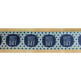 Unbranded 1" (1 YD) Happy Father's Day Grosgrain Ribbon Gift Wrapping Dad Necktie Father