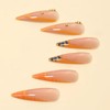MISUD Goth Press on Nails Long Stiletto Fake Nails Glossy