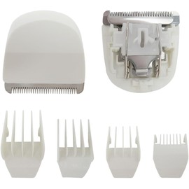 2pcs Clipper Replacement Trimmer Blade, Replacement Hair Blade w/4x Comb Cutting for Snap On Wahl Peanut Hair Clipper #2068-300,8663, White