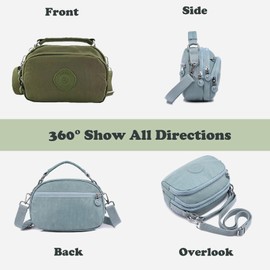 Foino Women Cross Body Bag Casual Handbag Travel Shoulder Bag Messenger Bag with Many Pockets Spacious Side Bag for Girls