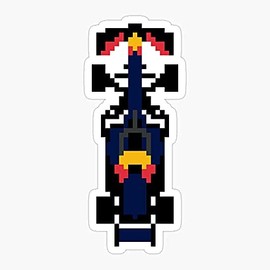 Art Racing Formula Blue Pixel Redbull 1 F1 - Sticker Graphic - Vinyl Waterproof Sticker Decal Car Laptop Wall Window Bumper Sticker