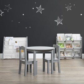 Humble Crew 9-Bin Toy Organizer – Inspire Grey with White Plastic Bins, 3-Tier Storage Solution for Kids' Playrooms and Nurseries