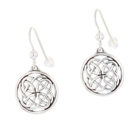 Jewelry Trends Sterling Silver Celtic Unity Knot Woven Dangle Earrings