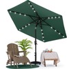 MASTERCANOPY Patio Umbrella with Solar LED Lights (7.5ft,Forest Green)