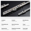 POGOLAB Open Hole C Flute, 16 Keys Student Flute Instrument
