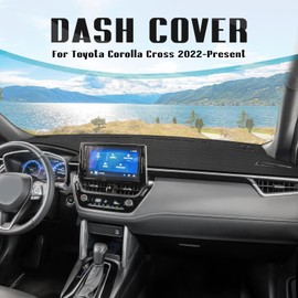 FIILINES Dash Cover for 2022-2026 Toyota Corolla Cross, Dashboard Mat Accessories Dash Cover Sunshade Nonslip Mesh Protector No Glare Black