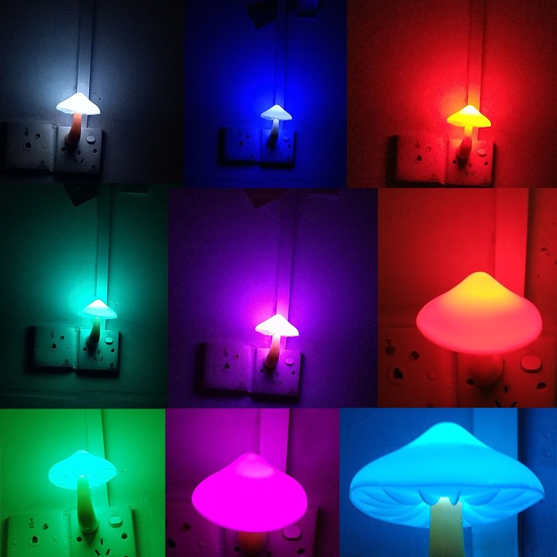 AUSAYE Sensor LED Night Light Plug in Lamp Mushroom Night