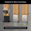 FMhotu 4"x 4" Post Base, 8Pcs Stainless Steel Adjustable Post
