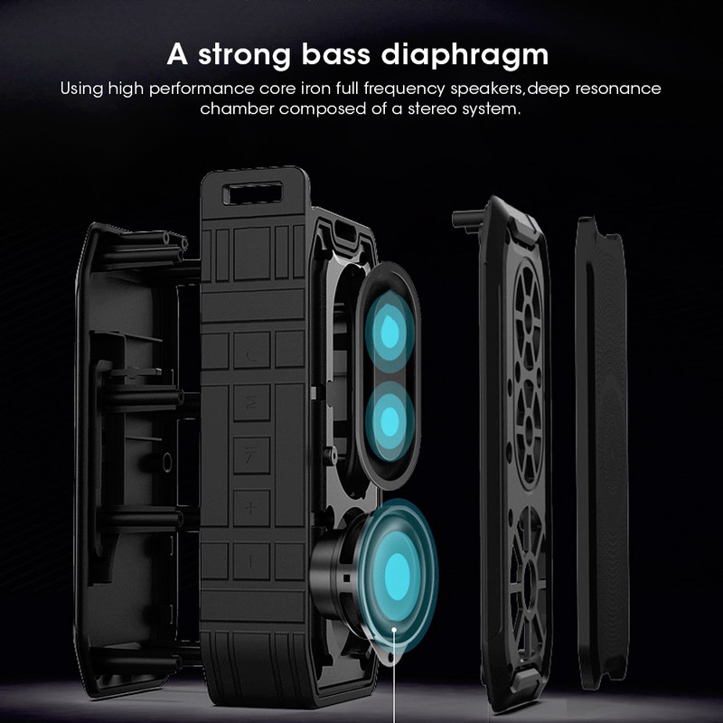 Portable X2 Wireless Bluetooth 5.0 Speaker Subwoofer Outdoor IPX7 Waterproof