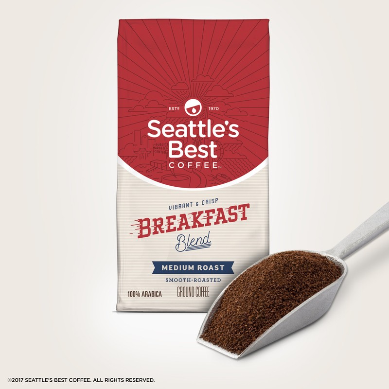 Seattle's Best Coffee Breakfast Blend Medium Roast Ground Coffee, 12-Ounce