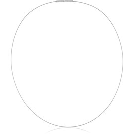 Boccia Necklace 0802-01, Stainless Steel, Diamonds, cubic zirconia