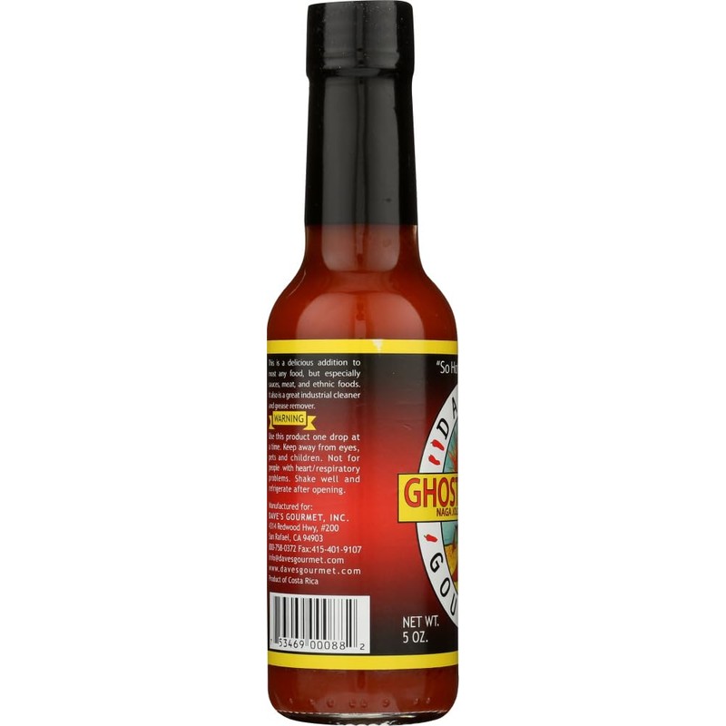 Dave's Gourmet Ghost Pepper Jolokia Hot Sauce, Pack of 1