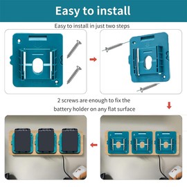 SSEHCWAN 5 Pack Battery Holder for Makita 18V Battery Mounts Dock Holder Fit for BL1860 BL1850 BL1840 BL1830 Battery with 10 Screws not Include Battery