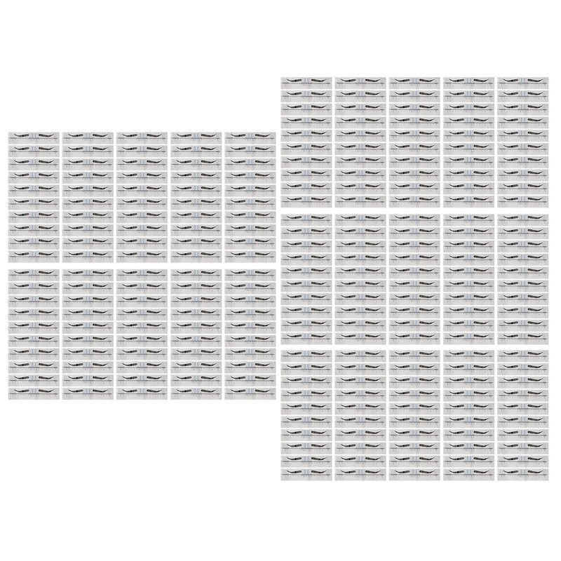150PCS Eyebrow Stencil Ruler Clear Scale Transparent Eyebrow Shape Positioning