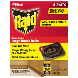 Raid Double Control Large Roach Baits (8 Count (Pack of 1))