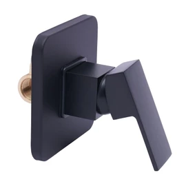 Square Shower Handle Valve Trim Kit Single-Function Shower Valves Bathroom Shower Valve Replacement Trim Repair Kits, Black
