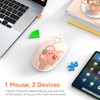 FMOUSE Lindo Mouse Bluetooth, Inalámbrico con tecnología 2,4 GHz, Ratón