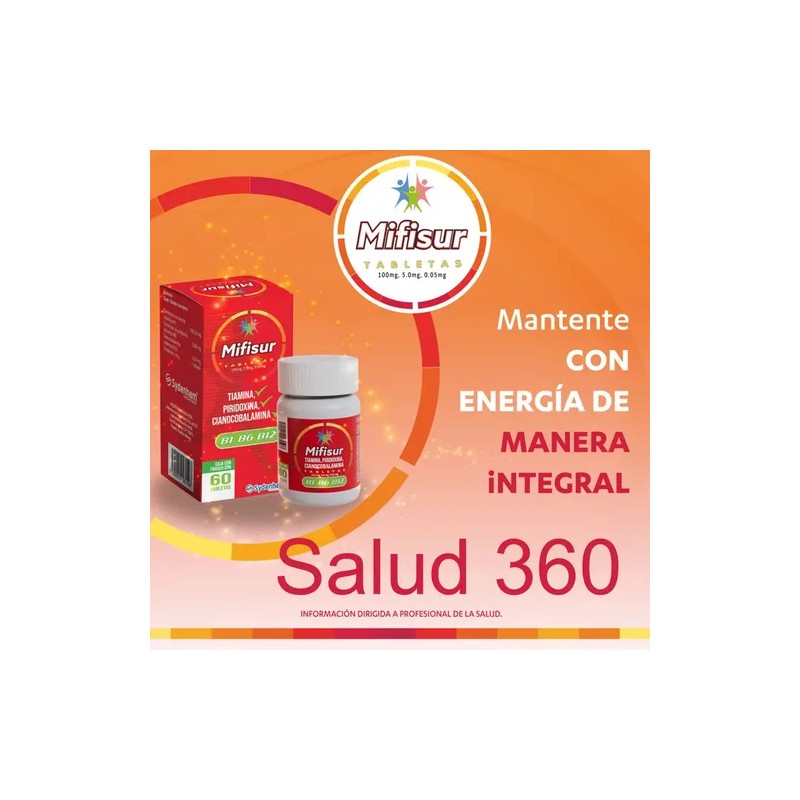 Mifisur Suplemento Vitaminas B B1 B6 B12 Sydenham Bote C/60