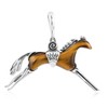 American West Jewelry Southwestern Tiger's Eye Running Horse Pendant Enhancer