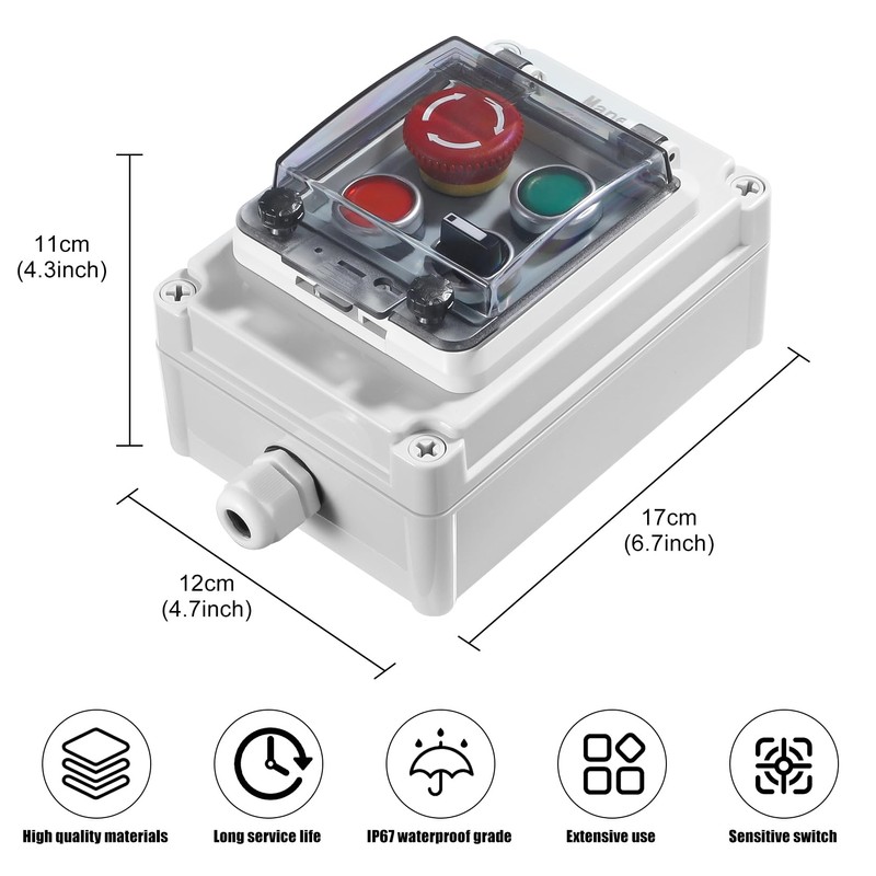 Push Button Switch IP67 Outdoor Waterproof Button Switch Box Emergency
