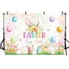 AIBIIN 7x5ft Easter Egg Hunt Backdrop Spring Easter Bunny Rabbit