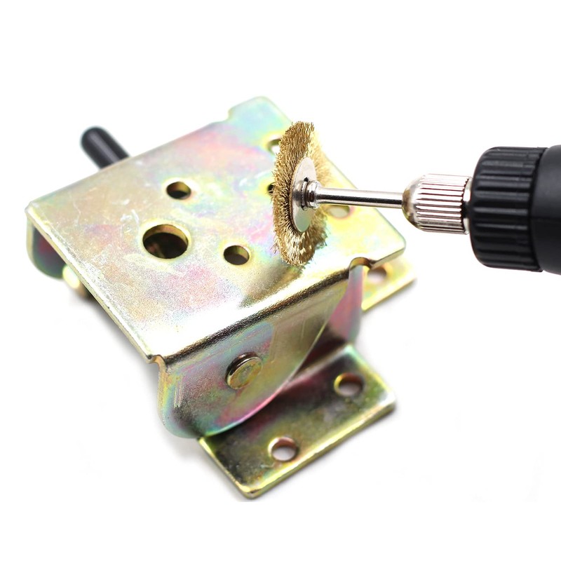 20pcs Dia 25mm Rotary Tool Brass Wheel Wire Brush Set