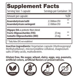 Renewbiome Anaerobutyricum - Probiotic with Anaerobutyricum hallii and Anaerobutyricum soehngenii - 5 billion CFU per 1 gastric juice resistant capsule - 30 capsules